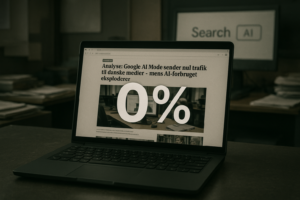 Analyse: Google AI Mode sender nul trafik til danske medier – mens AI-forbruget eksploderer