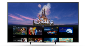 Disney Plus åbent på et tv