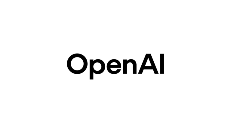 OpenAI-logo på hvid baggrund