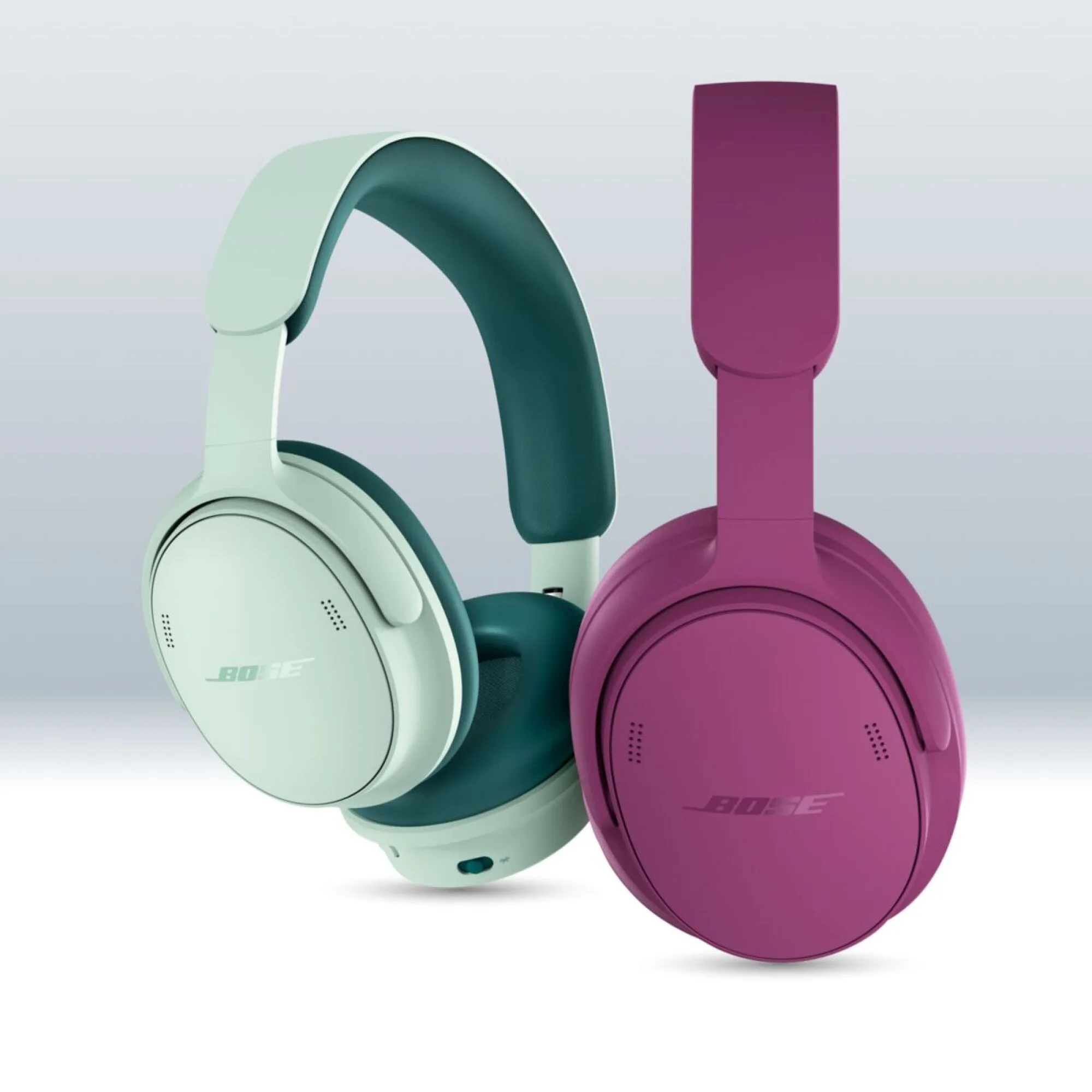 Bose QuietComfort-hovedtelefoner i mintgrøn og rosa