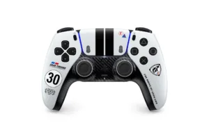 DualSense Gran Turismo Limited Edition med racerstriber og kulfiberlignende front
